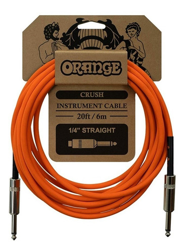 Cable Guitarra Eléctrica O Bajo Orange Crush 6 Metros Recto