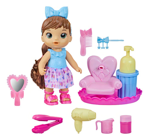 Baby Alive - Sudsy Styling - Muñeca - Cabello Castaño