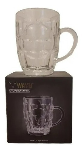 Vaso Shopero Vidrio Wayu 540ml Shopero Beer Cervecero Bar