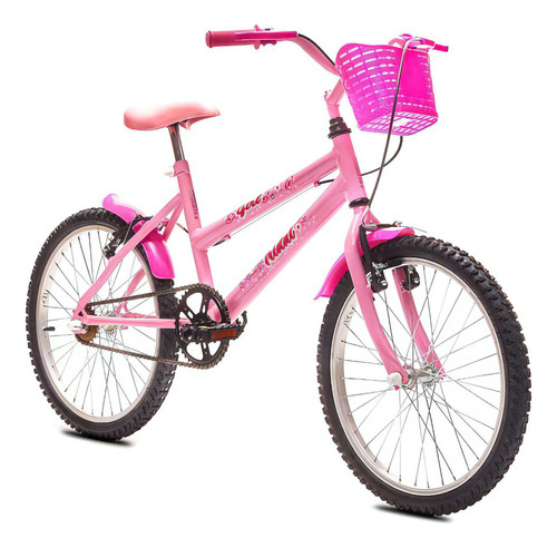 Bicicleta Aro 20 Mtb Girl Infantil Tridal Cor Rosa