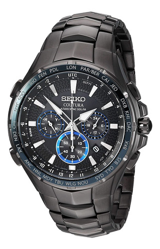 Reloj Hombre Seiko Ssg021 Cuarzo Pulso Negro Just Watches