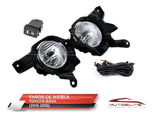 Imagen 2 de 10 de Kit Faros Niebla Toyota Rav4 2013 2014 2015 Biseles Y Switch