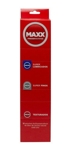 Imagen 7 de 10 de Preservativos Maxx 12 Cajitas X3 Surtidas Tubo X36 Unidades