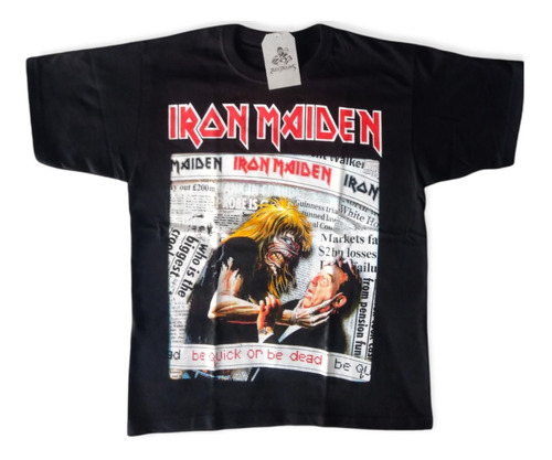 Camiseta Iron Maiden Be Quick Or Be Dead Rock Metal