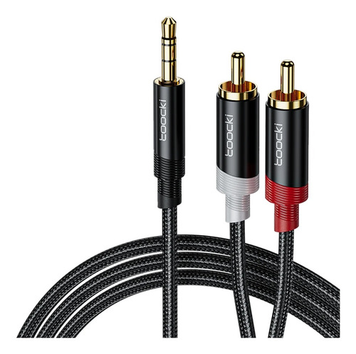 Cable Audio Auxiliar 3.5mm A 2 Rca Macho Calidad Nylon 3mts