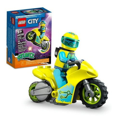 Kit Lego City Moto Acrobática Cibernauta 60358 - 13 Piezas