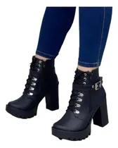Comprar Botines Para Dama Tacon Alto, Material Sintetico