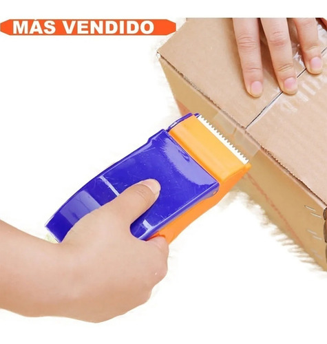 Imagen 6 de 6 de Dispensador + Cinta Adhesiva 35m Ancha Sellador Cajas3016367