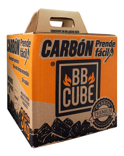 Bbcube Carbón Vegetal Prende Fácil 3 Kg ( 1 Pieza - 3 Kg)