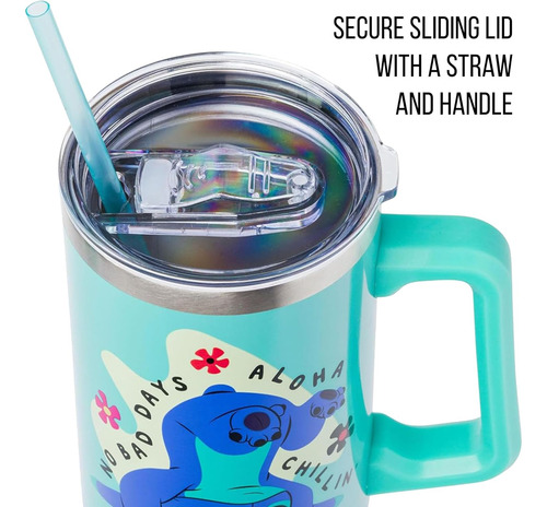 Taza De Acero Inoxidable Silver Buffalo Lilo And Stitch 40 O