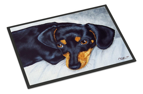 Caroline's Treasures Amb1079jmat - Tapete Doxie Negro Y Marr