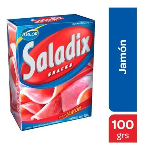 Saladix Sabor Jamón Snacks X 100 Gr