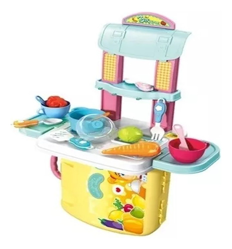 Set De Cocina Mini Chef Mochila De Cocinita Armable 30pcs