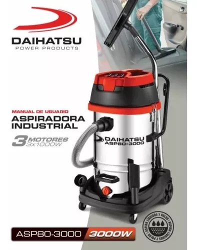 Aspiradora Industrial 80lts 3000w - 3 Motores Daihatsu