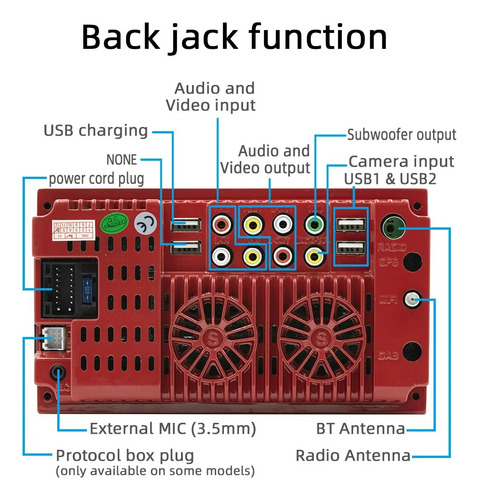 Jugador Mp5 Carplay Con Android Usb Dirección Auto Fm/am