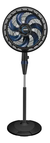 Ventilador Coluna Arno 7 Pás Turbo Silencioso 40cm Estrutura Preto Pás Azul Diâmetro 40 Cm Frequência 60 Hz Material Das Pás Plástico