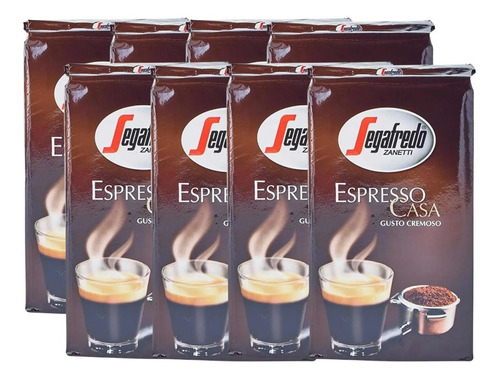 Cafe Molido Espresso Casa Segafredo Zanetti 250 G. Pack X8