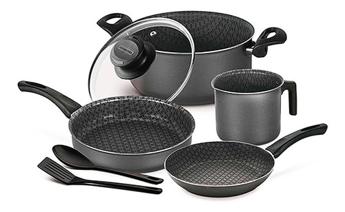 Imagen 1 de 7 de Batería De Cocina Tramontina® Paris 7 Pz Antiadherente