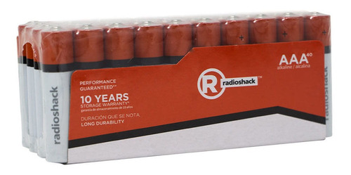 Pilas Alcalinas Radioshack Aaa X40