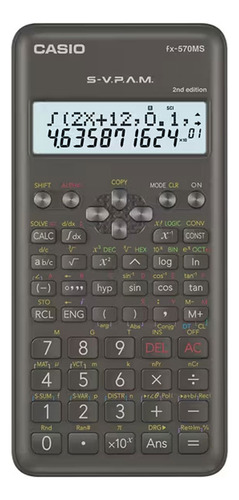 Calculadora Cientifica Casio Fx 570ms 2 Negra Color Negro