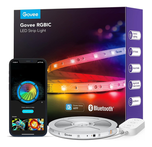 Tira Led Rgbic Govee 5mts Control De Música Y App Bluetooth 