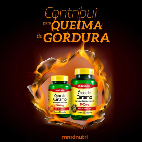 Kit 02 Óleo De Cartamo 1000mg Com 60 Capsulas Maxinutri