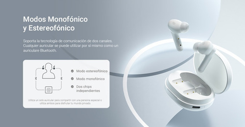 Auriculares in-ear gamer inalámbricos Haylou GT Series GT7 blanco con luz LED