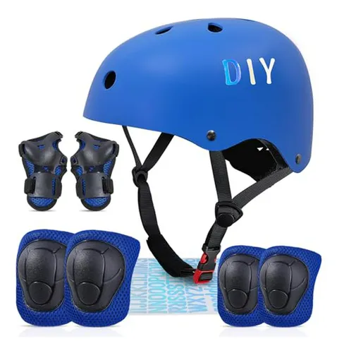 comprar Set De Protección Para Niños: Casco, Rodilleras, Coderas Y M