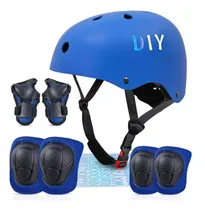 Comprar Set De Protección Para Niños: Casco, Rodilleras, Coderas Y M