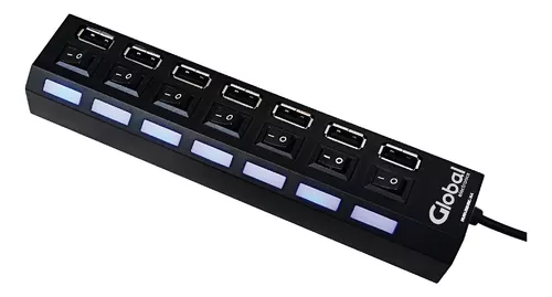 Hub Usb Multiplicador x 7 Puertos Usb 2.0 (con Switch On/Off) - Hub5 -  SKYWAY