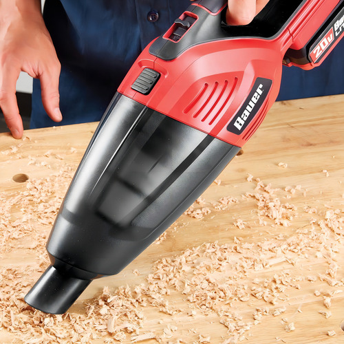 Aspiradora De Mano Inalámbrica De 20 V (bauer) Color Negro Y Rojo