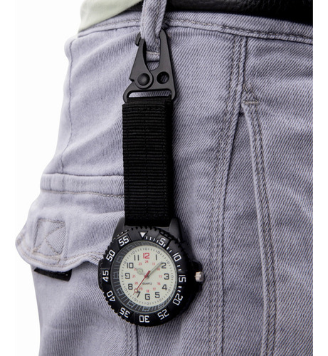 Reloj Con Mosquetón Luminous Compass Para Exteriores, Correa