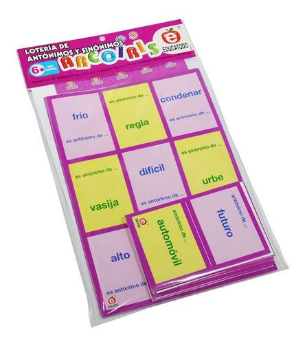 Lotería Arcoíris Antónimos Y Sinónimos, Educatodo, M-0325
