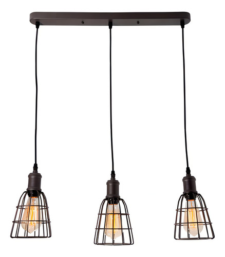 Lámpara Colgante Chocolate 3 Luces E27 60w