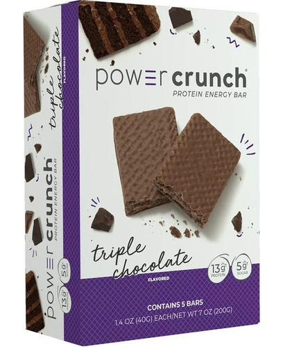 Power Crunch Barra Proteina Triple Chocolate 5 Pz