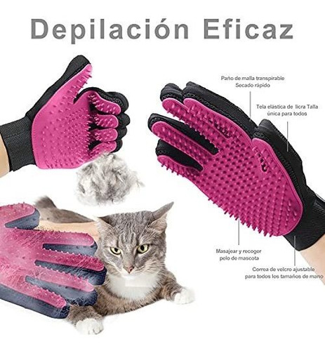 Imagen 3 de 9 de Kamysen Cepillo Deslanador Para Perros Y Gatos +guante