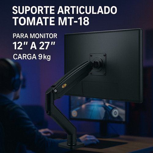 Suporte Articulado Tomate Mt-18 12 A 27 Mesa Ergonômico