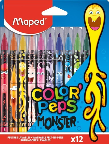 Marcadores Maped Color Peps Monster X12