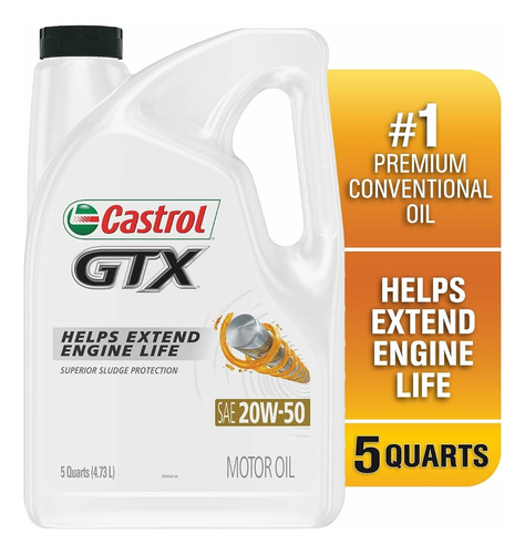 Aceite 20w50 Castrol Mineral Gtx Garrafa 5 Litros