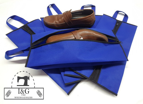 Set Kit-25pz Porta-traje+25pz Porta-zapato Personalizado Azul