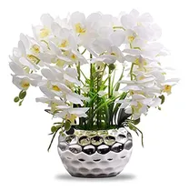 Comprar Flores Artificiales De Orquídeas Artificiales Con Jarrón De 