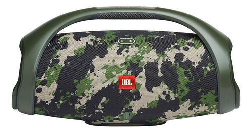 Boombox Inalámbrico Inteligente Bluetooth Subwoof 2 De Bocin Color Verde Musgo