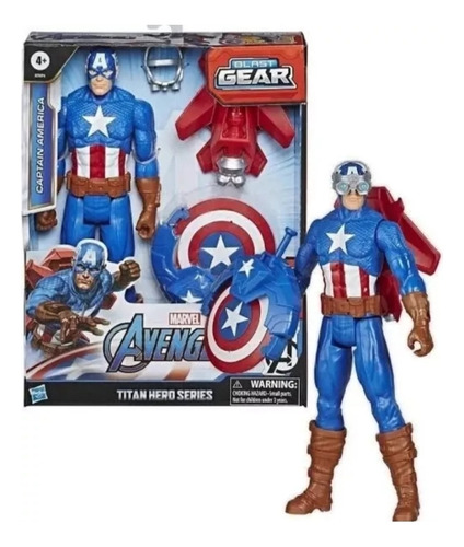 Capitán América. Titan Hero. Hasbro Con Power Fx. Nuevo