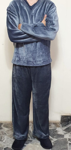 Buzo / Pijama Felpa Aterciopelada Caballeros S - Xl