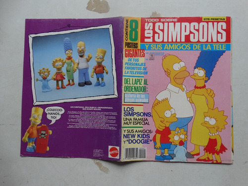 Todo Sobre Los Simpsons Ediziones Zinco 1990 Com 8 Posteres Em Espanhol (Usado)