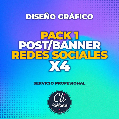 Imagenes Para Redes Sociales X 4 | Pack 1 Redes Diseño Mkt