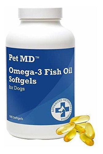 Suplemento Omega 3 Para Perros - 180 Cápsulas.