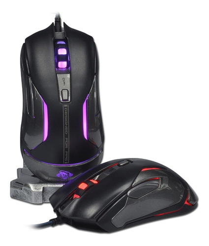 Mouse Gamer Laser Auroza Fps Ems669 Rgb  8200dpi - E Blue