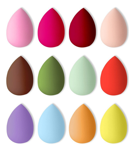 H, 12 Esponjas Maquillaje For Maquillaje Facial Básico