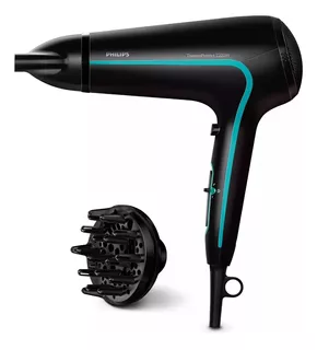 Secadora De Cabello 2200v Difusor Masajeador Philips Hp8217 Color Negro